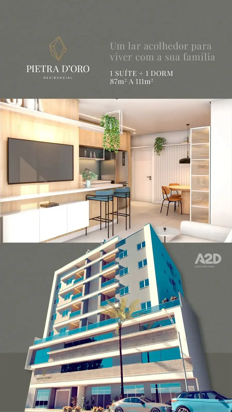 Foto 4 de Apartamento Novo com 2 Quartos e Suíte no Nações – Pronto em Julho de 2026, a Poucos Passos da Martin Luther e com Lazer Mobilizado